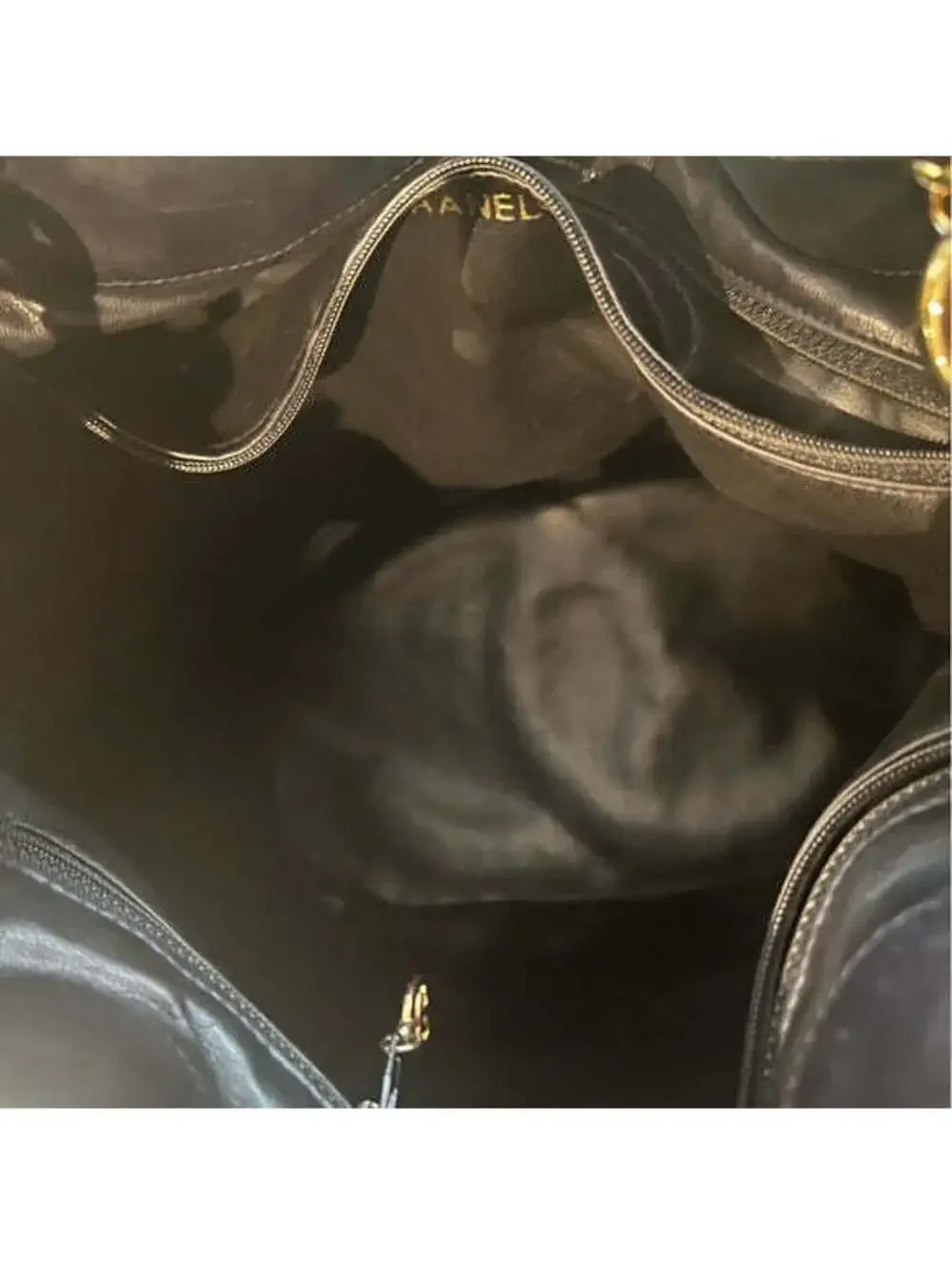 Chanel Black Canvas CC Chain Bucket Bag - Made in Italy - Rare Piece